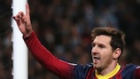 Lionel Messi festeggia dopo il rigore