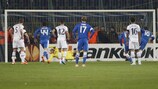 Dnipro No10 Yevhen Konoplyanka converts from the penalty spot