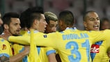Los jugadores del Nápoles celebran un gol ante el Swansea