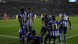 Porto festeja o golo apontado na segunda parte