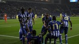 Porto celebrate their second-half goal