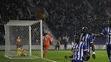 Jackson Martínez exulta após ter marcado o golo da vitória do FC Porto frente ao Nápoles