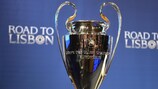 The UEFA Champions League trophy is on its way to Lisbon