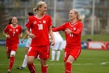 Vanessa Bürki and Lara Dickenmann both scored for Switzerland against Iceland in 2015 World Cup qualifying