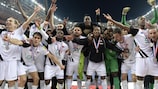 Guingamp celebrate winning the French Cup