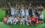 Pyunik celebrate with the cup