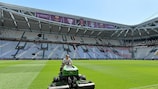 Juventus Stadium is being readied for tonight's final