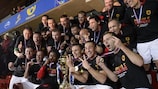 Sparta celebrate winning their 20th Czech Cup