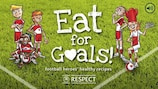 A aplicação Eat for Goals! tem por base o livro de sucesso com o mesmo nome