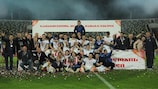 Dinamo celebrate retaining the Georgian Cup after another final victory against Chikhura