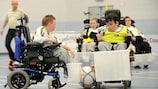 Powerchair football is gaining in popularity as a sport and vehicle for social inclusion
