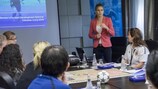O 'workshop' sobre futebol feminino decorreu em Gibraltar