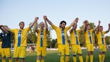 Анри Хагуш (в центре) забил судьбоносный гол в Корче