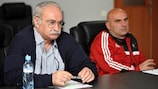 Alexander Chivadze (left) is taking part in the GFF Pro licence course