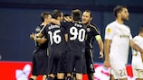 Dinamo's players savour their comfortable win