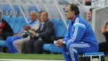 Marcelo Bielsa watches on during Marseille's victory against Rennes on Saturday