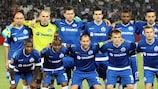 Les joueurs du Dinamo Minsk avant leur rencontre face au PAOK