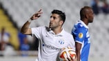 Zürich's Avraham Rikan after scoring in his side's first meeting with Apollon
