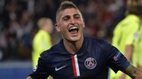 Marco Verratti after scoring against Barcelona in the group stage
