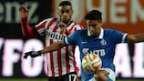 PSV's Jürgen Locadia closes down Dinamo's Christian Noboa