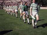 The 'Lisbon Lions' take the pitch for the 1967 European Cup final
