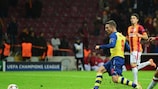 Lukas Podolski scores Arsenal's fourth of the evening in Istanbul