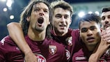 Il Torino festeggia una delle vittorie in Europa