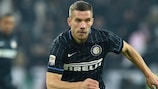 Lukas Podolski made his debut for Inter in a draw at Juventus