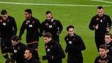 Il Leverkusen si allena alla vigilia della partita