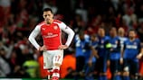 Alexis Sánchez stands dejected as Monaco celebrate