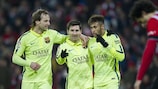 Lionel Messi (segundo por la izquierda) celebra su gol durante el 2-5 del Barcelona ante el Athletic el mes pasado