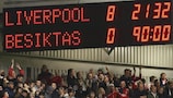 The Anfield scoreboard at full-time