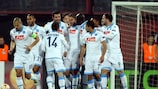 Napoli celebrate after Henrique's early breakthrough