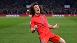 David Luiz festeggia il gol dell'ex