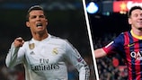 Cristiano Ronaldo and Lionel Messi are locked on 75 goals