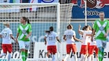Shirley Cruz Traña celebrates putting Paris 2-0 up at Lyon