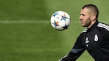Karim Benzema looks unlikely to be involved on Wednesday