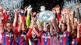 Bayern celebrate winning their maiden Frauen Bundesliga title