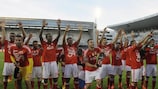 O Benfica festeja a conquista do título em Portugal
