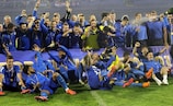 Dinamo Zagreb nach dem Pokalsieg am Mittwoch