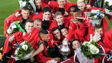 Groningen's players revel in their Dutch Cup success
