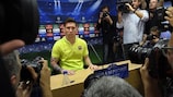Lionel Messi at the pre-match press conference