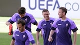 Fiorentina train on Wednesday