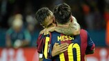 Neymar et Lionel Messi fêtent la victoire du Barça en finale 2015