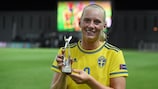 Stina Blackstenius with her top goalscorer award