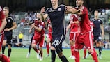 Marko Pjaca (No20) in action for Dinamo against Fola in the second qualifying round