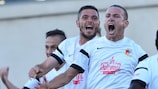 Milsami celebrate going 2-1 up against Ludogorets