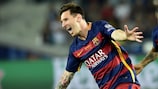 Lionel Messi célèbre son 80e but en compétitions interclubs UEFA