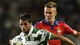 Sporting hold a slender lead over CSKA Moskva
