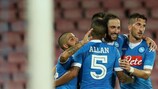 Napoli celebrate a Serie A goal
